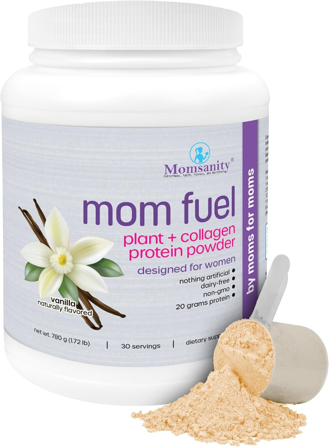 Dairy-Free Meal Replacement Protein Powder for Women - Plant & Collagen Protein Blend | 20G Protein (Vanilla)