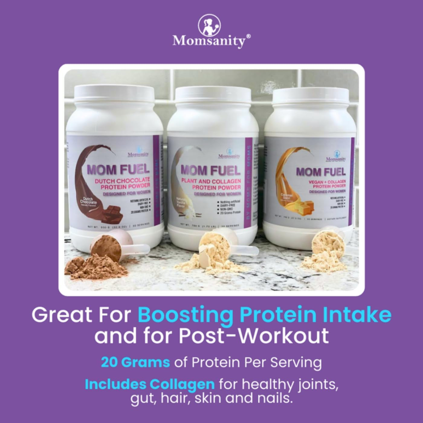 Dairy-Free Meal Replacement Protein Powder for Women - Plant & Collagen Protein Blend | 20G Protein (Vanilla)